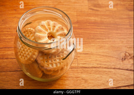 hausgemachte Kekse in einem Glas jar Stockfoto