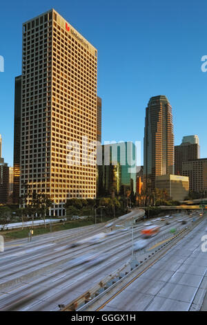 Geographie/Reisen, USA, Kalifornien, Los Angeles, Downtown Los Angeles, Harbor Freeway (I-110), Additional-Rights - Clearance-Info - Not-Available Stockfoto