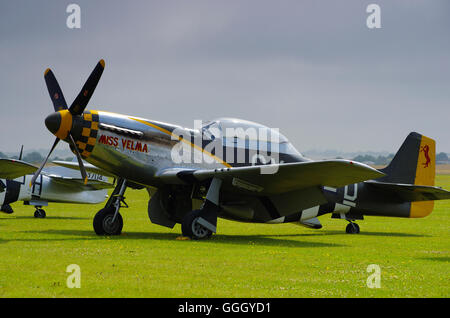 North American P - 51D bei Duxford Cambridgeshire Stockfoto