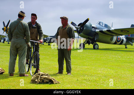 Re enactment in Duxford Cambridgeshire Stockfoto