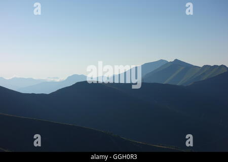 Abend Stimmung, Blick vom Rifugio San Remo, Ligurische Alpen, Italien Stockfoto