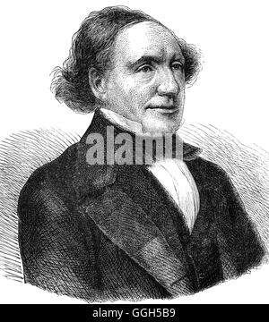 James Whiteside (1804-1876) war ein irischer Politiker und Richter, Daniel O'Connell unter dem Vorwurf der Verschwörung in der Dublin Four Courts in der staatlichen Prüfung des 1843 verteidigt. Stockfoto