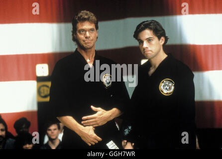 SIDEKICKS / Sidekicks USA 1992 / Aaron Norris Horn (RICHARD MOLL), Cellini (JOHN BUCHANAN) box Regie: Aaron Norris aka. Sidekicks Stockfoto