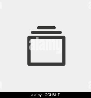 Multi Tab Symbol braune Umrandung für illustration Stock Vektor