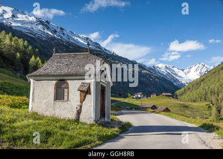 Geographie/Reisen, Italien, Südtirol, kleine Kapelle in Rein in Taufers, Reintal, Additional-Rights - Clearance-Info - Not-Available Stockfoto