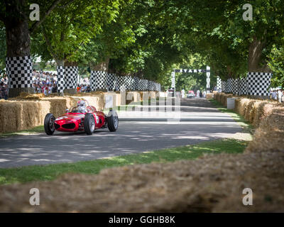 1961 Ferrari 156 Shark Nose, Goodwood Festival of Speed 2014, Rennen, Autorennen, Oldtimer, Chichester, Sussex, United Kingdo Stockfoto