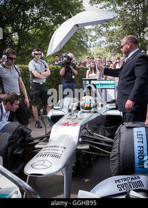 Lewis Hamilton, Goodwood Festival of Speed 2014, Rennen, Autorennen, Oldtimer, Chichester, Sussex, Großbritannien, große Brit Stockfoto