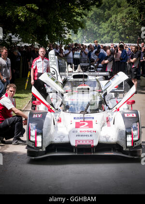 Andre Lotterer, Le Mans Sieger 2014 Audi R18 E-Tron Quattro Hybrid, Goodwood Festival der Geschwindigkeit 2014, Rennen, Autorennen, klassi Stockfoto