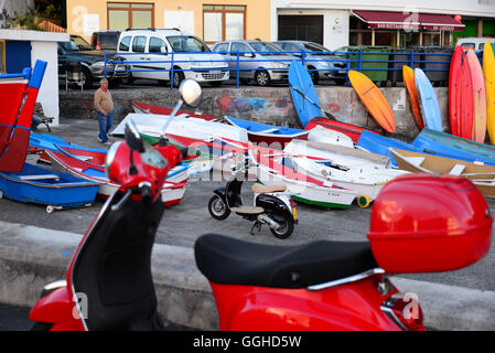 Fischingboats im Hafen von Vueltas, Valle Gran Rey, La Gomera, Kanarische Inseln, Spanien Stockfoto