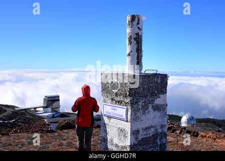Roque de Los Muchachos, Caldera de Taburiente National Park, La Palma, Kanarische Inseln, Spanien Stockfoto