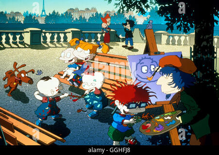 RUGRETS IN PARIS / Der Film USA 2000 / Stig Bergqvist, Paul Demeyer Szene Mit TOMMY PICKLES, ANGELICA Gurken, LIL & PHIL DEVILLE, CHUCKIE FINSTER, SPIKE, DIDI PICKLES, DYLAN PICKLES Und STU PICKLES Regie: Stig Bergqvist, Paul Demeyer aka. Der Film Stockfoto