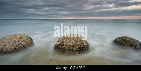 Moeraki Boulders, Otago, Südinsel, Neuseeland Stockfoto