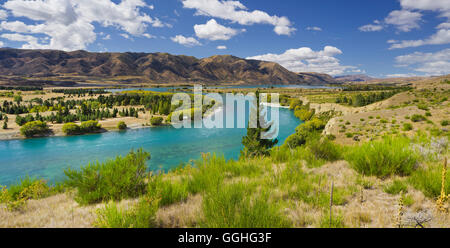 Waitaki River, Otago, Südinsel, Neuseeland Stockfoto