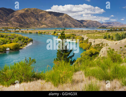 Waitaki River, Otago, Südinsel, Neuseeland Stockfoto