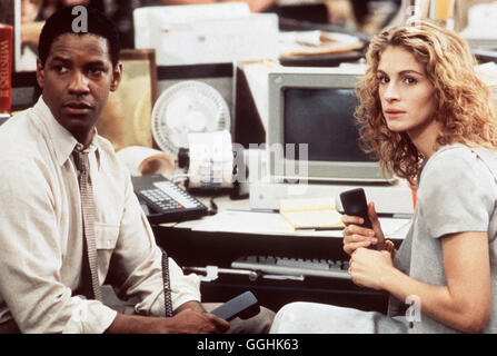 STERBEN, AKTE / die Pelikan kurze USA 1993 / Alan J. Pakula Darby (JULIA ROBERTS), Gray Grantham (DENZEL WASHINGTON) Regie: Pakula aka. Der Pelican Brief Stockfoto