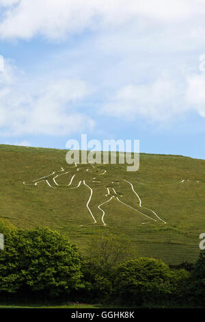 Cerne Abbas Giant Hill Figur, Dorset, England, Großbritannien Stockfoto