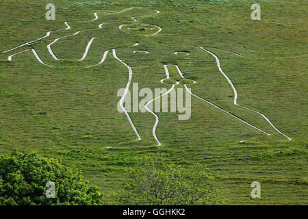 Cerne Abbas Giant Hill Figur, Cerne Abbas, Dorset, England, Großbritannien Stockfoto