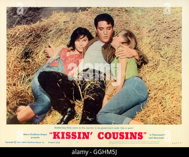 STERBEN, WILDEN WEIBER VON TENNESSEE / Kissing Cousins USA 1964 / Gene Nelson Azalea Tatum (IVONNE CRAIG), Josh Morgan / Jodie Tatum (ELVIS PRESLEY), Selena Tatum (PAMELA AUSTIN)-Regie: Gene Nelson aka. Kissing Cousins Stockfoto