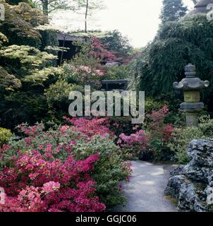 Japanischer Garten - bitte credit: Fotos Hor/Compton Acres Dorset.   JAG016379 Fotos Horticultu Stockfoto