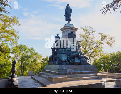 Denkmal für General Eduard Iwanowitsch Totleben und Verteidiger der Sewastopol während 1854-55 Belagerung von Sewastopol, Krim Stockfoto