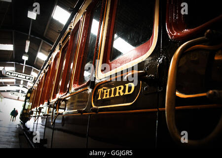 Eine alte Eisenbahnwagen im Vereinigten Königreich Stockfoto