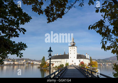 Gmunden: See Traunsee, Seeschloss Ort, Innenstadt, Österreich, Oberösterreich, Oberösterreich, Salzkammergut Stockfoto