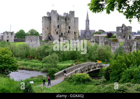 Trim Castle, Trim im Boyne Valley, Ostküste, nördlich von Dublin, County Meath, Irland Stockfoto