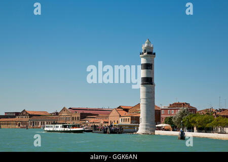 Murano-Leuchtturm, Murano, in der Nähe von Venedig, Veneto, Italien, Europa Stockfoto