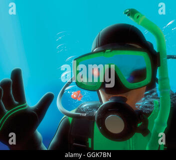 FINDET NEMO / Finding Nemo USA 2003 / Andrew Stanton, Lee Unkrich Taucher Regie: Andrew Stanton, Lee Unkrich aka. Findet Nemo Stockfoto