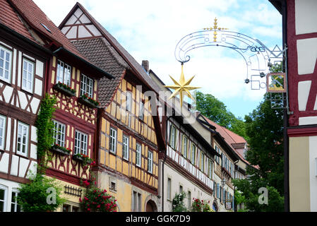 Fachwerkhäuser in Königsberg, Hassberge, Franken, Bayern, Deutschland Stockfoto