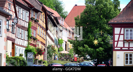 Fachwerkhäuser in Königsberg, Hassberge, Franken, Bayern, Deutschland Stockfoto