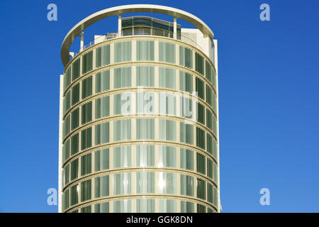 Fassade des Coffee Plaza, Architekt Richard Meier, Sandtorpark, Hafencity, Hamburg, Deutschland Stockfoto