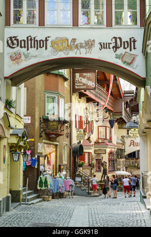 Roemerhofgasse Fußgängerzone, Kufstein, Tirol, Österreich Stockfoto