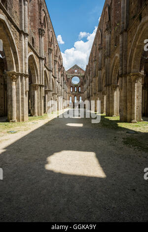 Abbazia di Sant'Antimo, in der Nähe von Montalcino, Toskana, Italien Stockfoto