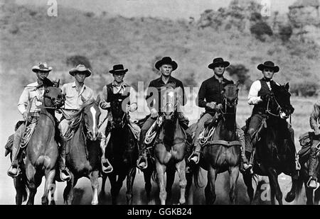 GLORREICHEN SIEBEN sterben / The Magnificent 7 USA 1960 / John Sturges Szene aus Dem Western "Sterben Glorreichen Sieben", 1960-Regie: John Sturges aka. Die glorreichen sieben Stockfoto