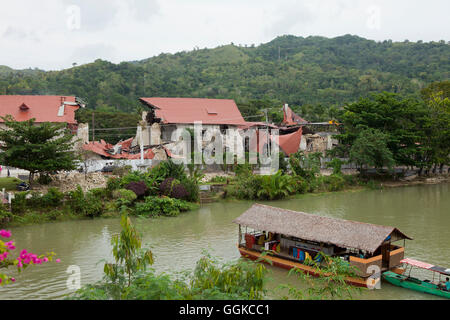 Erdbebenschäden, Insel Bohol, Visayas-Inseln, Philippinen, Asien Stockfoto