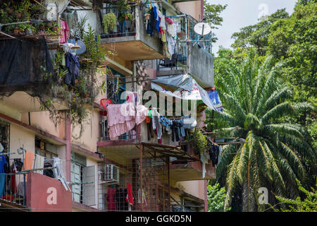 Ferienwohnungen in Kota Kinabalu, Borneo, Malaysia. Stockfoto