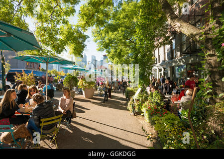 Fulton Ferry Landing, Brooklyn Heights, Brooklyn, New York, USA Stockfoto