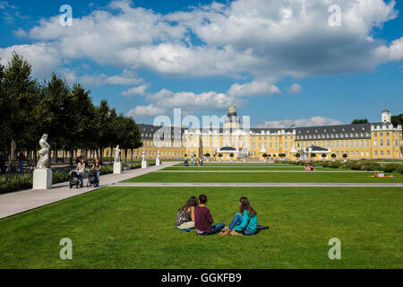 Schloss Karlsruhe, Karlsruhe, Baden-Württemberg, Deutschland Stockfoto