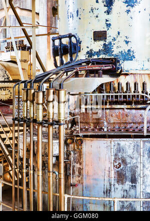 Dampferzeuger, Dampfturbine, Seattle, WA, Georgetown Steam Plant, ein National Historic Landmark in Seattle, WA, USA Stockfoto