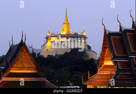 Wat Ratchanatda und Golden Mount, Bangkok, Thailand Stockfoto