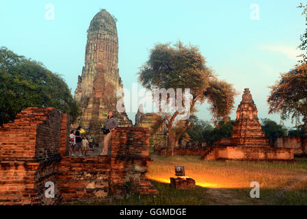 Wat Phra Ram, alte buddhistische Tempel in der antiken Stadt von Ayutthaya, Thailand Stockfoto