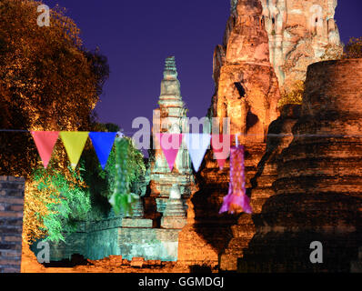 Wat Phra Ram, alte buddhistische Tempel in der antiken Stadt von Ayutthaya, Thailand Stockfoto