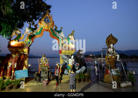 Denkmal in Sop Ruak im Goldenen Dreieck, Nord-Thailand, Thailand Stockfoto