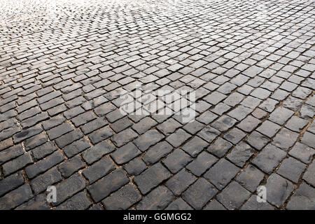 Nahaufnahme der Pflasterstein Straße Stockfoto