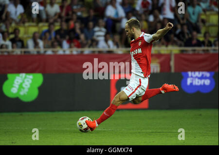 Monaco, Frankreich. 3. August 2016. UEFA Champions League Qualifikationsrunde, AS Monaco gegen Fenerbahce. Tor von Germain (Mo) © Action Plus Sport/Alamy Live News Stockfoto