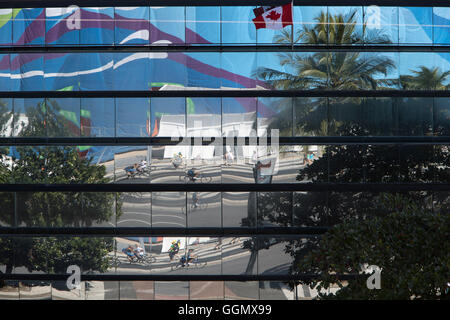 Rio De Janeiro, RJ, Brasilien. 5. August 2016. XXXI Olympischen Spiel: Blick auf Copacabana Strand von Copacabana Arena während der Spiele 2016 in Rio Olympischen Sommerspiele. © Paul Kitagaki Jr./ZUMA Draht/Alamy Live-Nachrichten Stockfoto