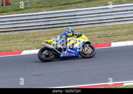 Brands Hatch, Großbritannien, 6. August 2016. Josh Haken ein Team WD40 Kawasaki während der Qualifikationsrunde BSB Datatag Reiten. Rick Diakon / Alamy Live News Stockfoto