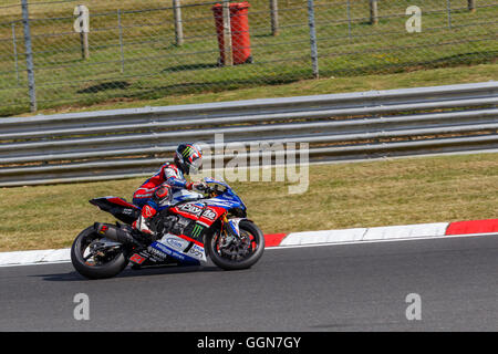 Brands Hatch, Großbritannien, 6. August 2016.  John Hopkins für das Epayme Yamaha-Team während der Qualifikationsrunde BSB Datatag Reiten. Rick Diakon / Alamy Live News Stockfoto