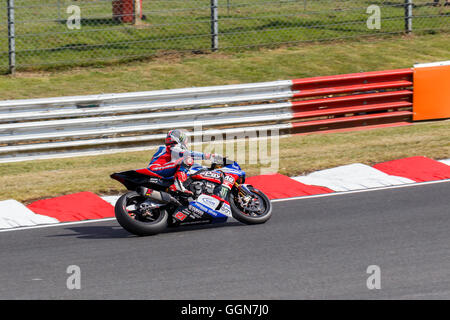 Brands Hatch, Großbritannien, 6. August 2016.  John Hopkins für das Epayme Yamaha-Team während der Qualifikationsrunde BSB Datatag Reiten. Rick Diakon / Alamy Live News Stockfoto